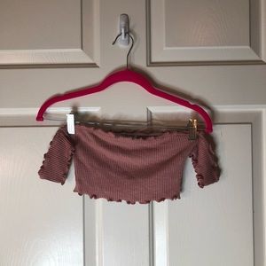 Cropped off the shoulder top